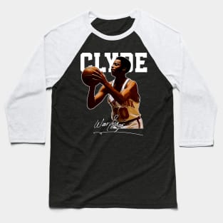 Walt Frazier The Clyde Basketball Legend Signature Vintage Retro 80s 90s Bootleg Rap Style Baseball T-Shirt